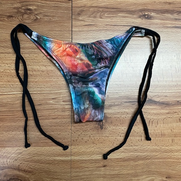 Abstract Floral Brazilian Bikini Bottom - Picture 1 of 4